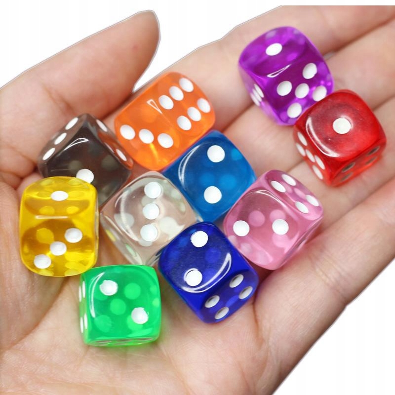 Kości do gier kostki do gry kolorowe 10szt