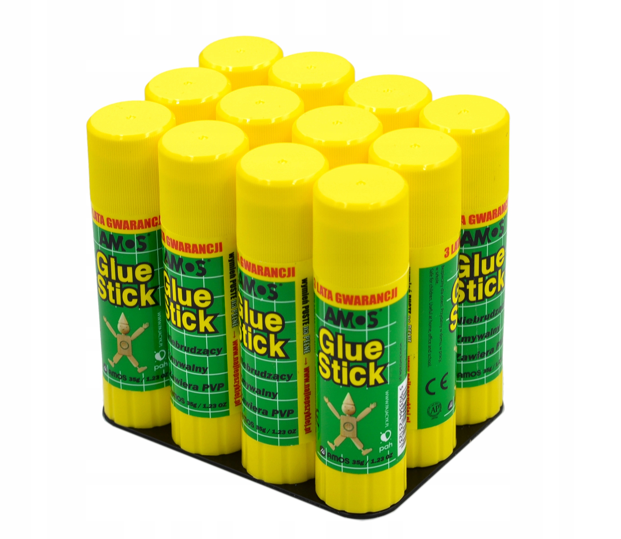 12x Klej biurowy AMOS w sztyfcie 35g display Kod producenta 130-1070