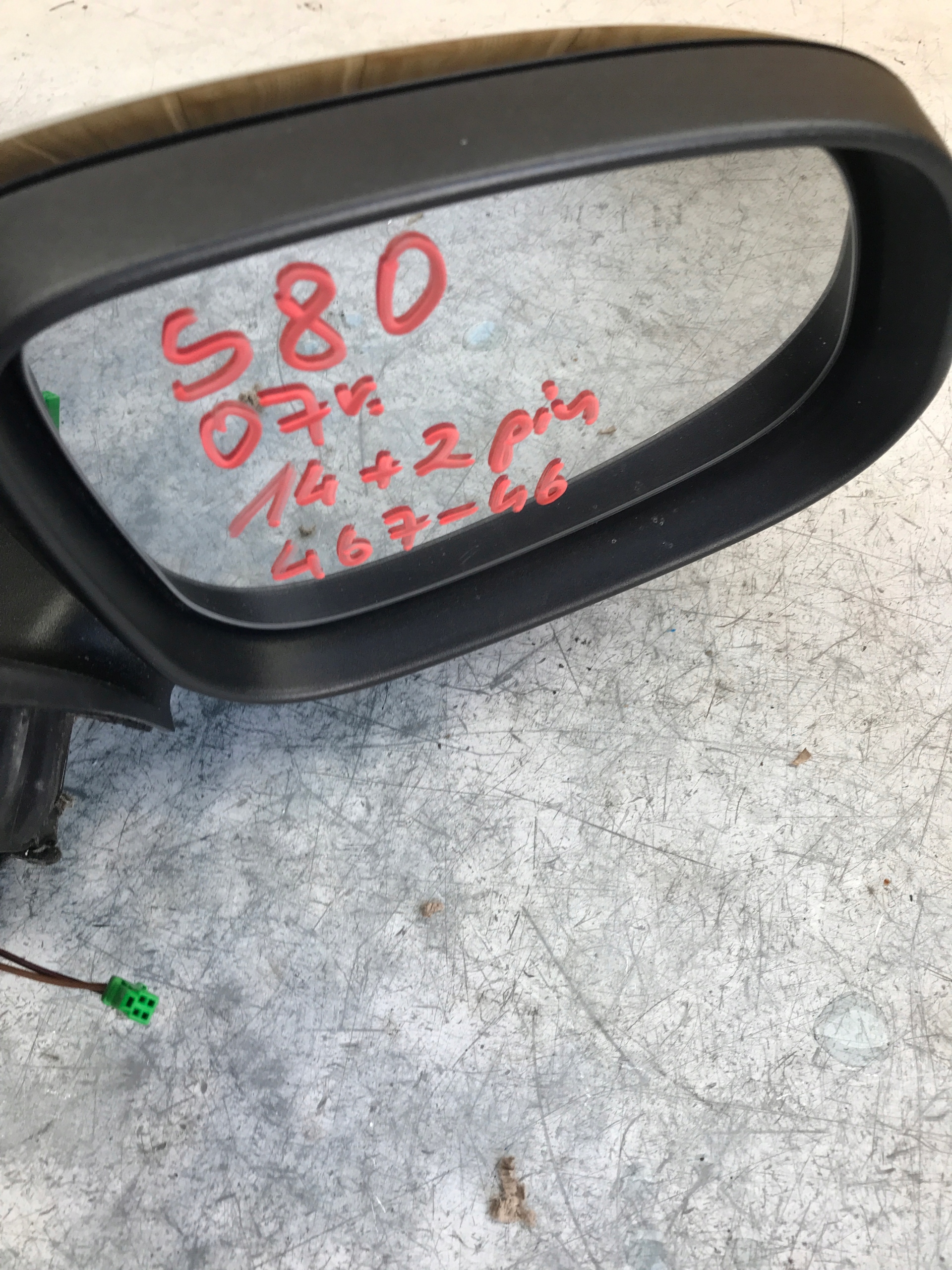 mirror right 14 + 2 PIN VOLVO S80 467-46