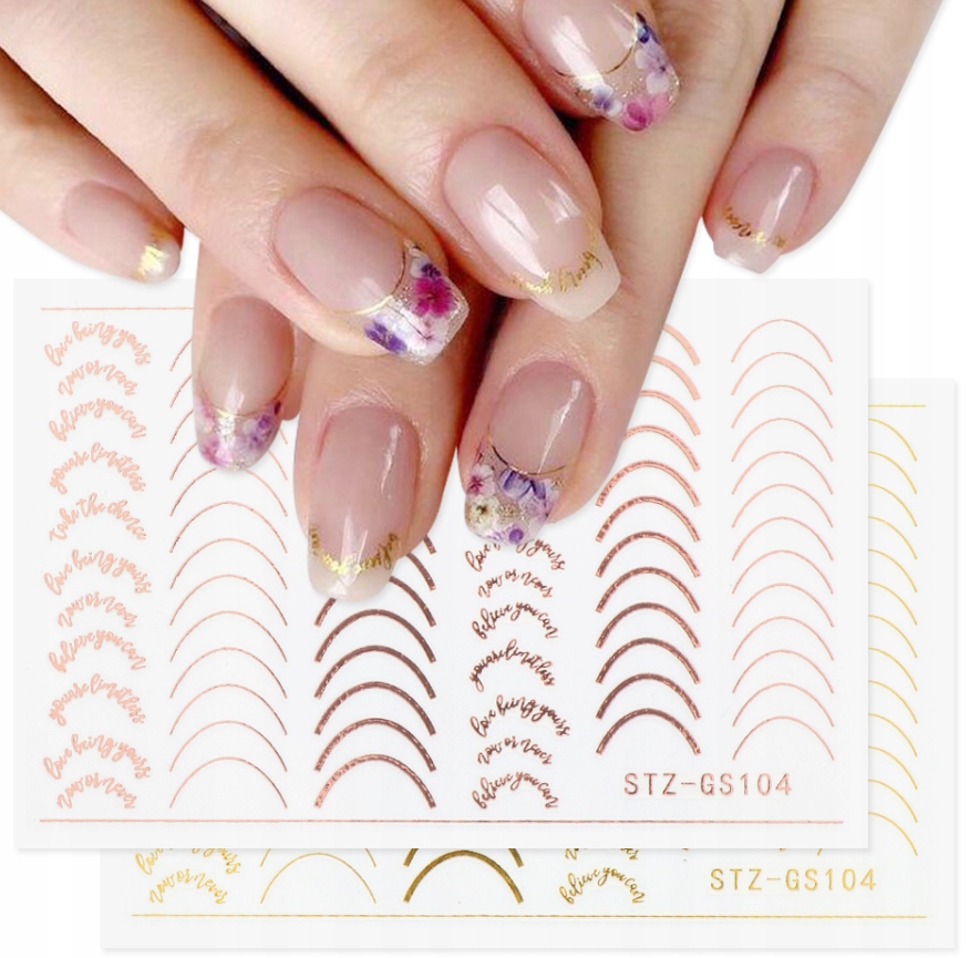 

Naklejki Na Paznokcie Samoprzylepne Rose STZGS104