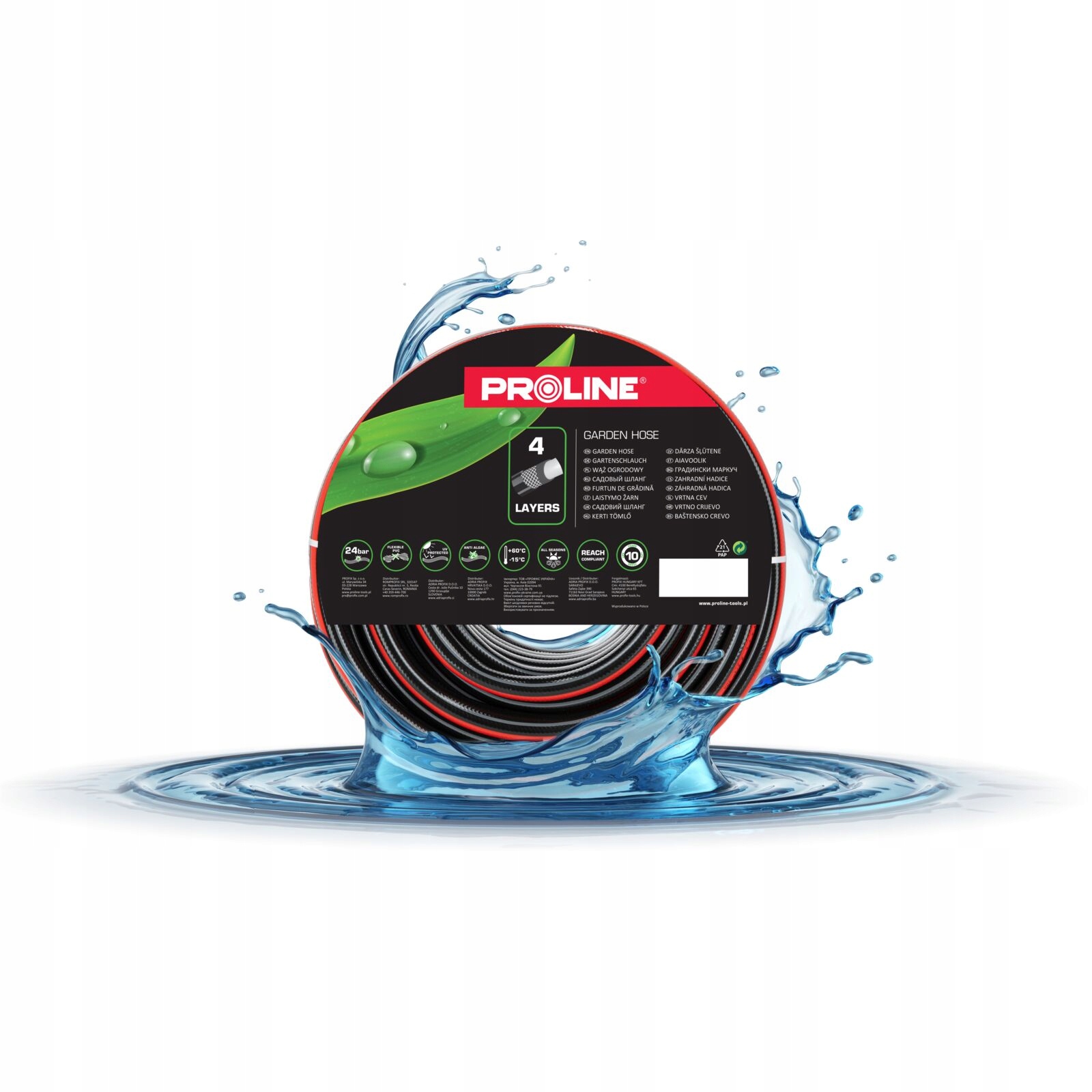 Wąż ogrodowy 30M 3/4" 4 warstwy mocny wytrzymały elastyczny Proline Premium