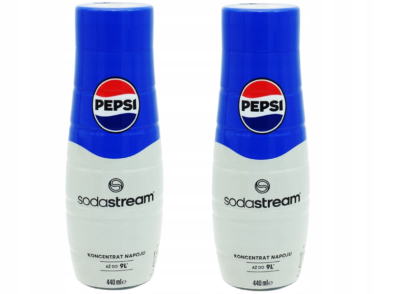 2x SYROP KONCENTRAT PEPSI COLA DO SATURATORA SODASTREAM 9L NAPOJU z 440ml Stan opakowania oryginalne