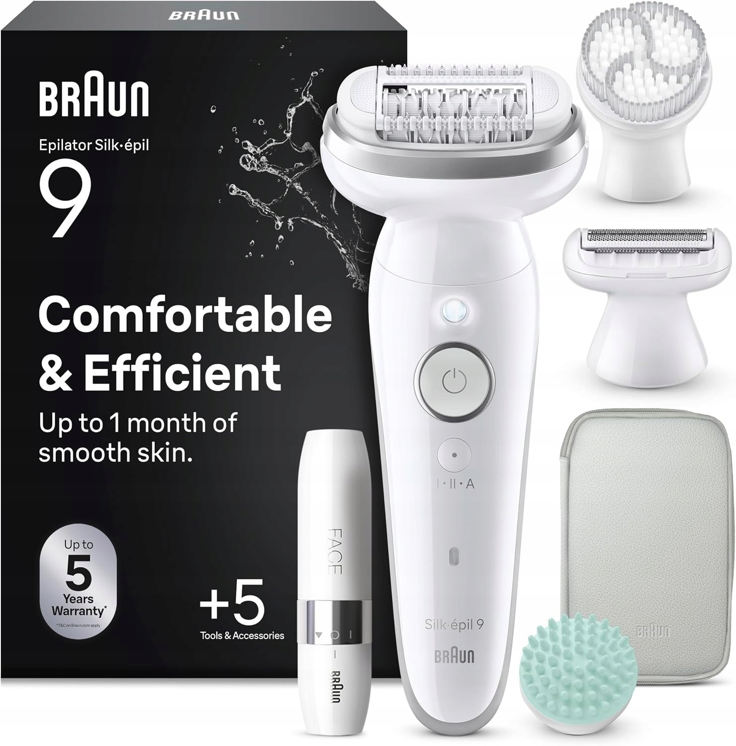 Depilátor pro ženy Braun Silk Epil 9 SkinSpa pro mokré i suché použití