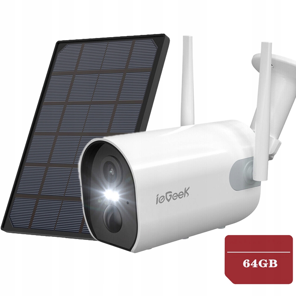 WiFi kamera Venkovní Solární Bezdrátová Ip Full Hd 2K 3MPx 4xZoom 64GB
