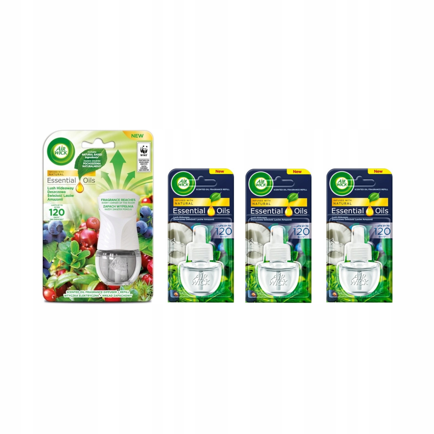 

Air Wick Świeżość Lasów Amazonii komplet+3x wkład