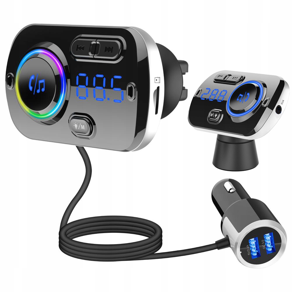 

Transmiter Fm Bluetooth Ładowarka 2xUSB kabel