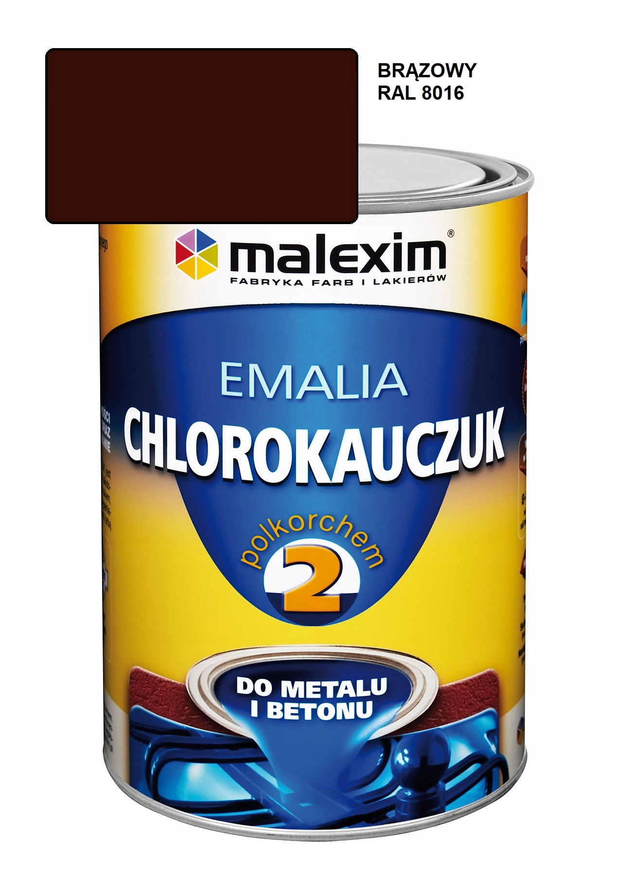 Emalia chlorokaučuk 10L Bronzová Ral 8016