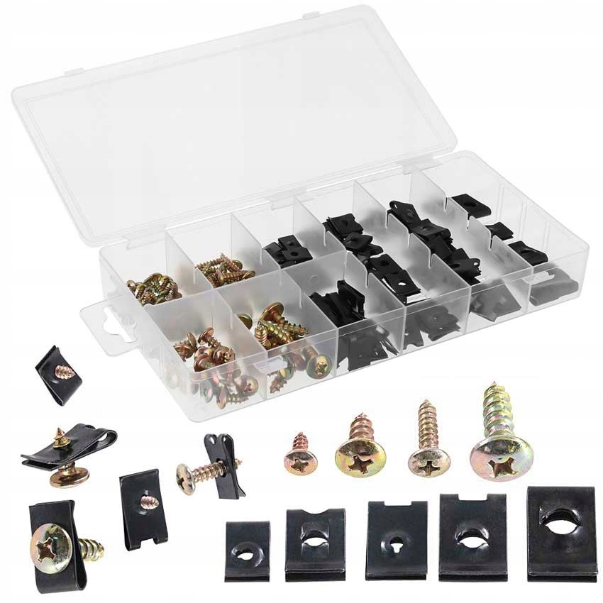 BLASZKI MONTAŻOWE ZESTAW WKRĘTY I PODKŁADKI DO KAROSERII BLASZKI ZDERZAKA