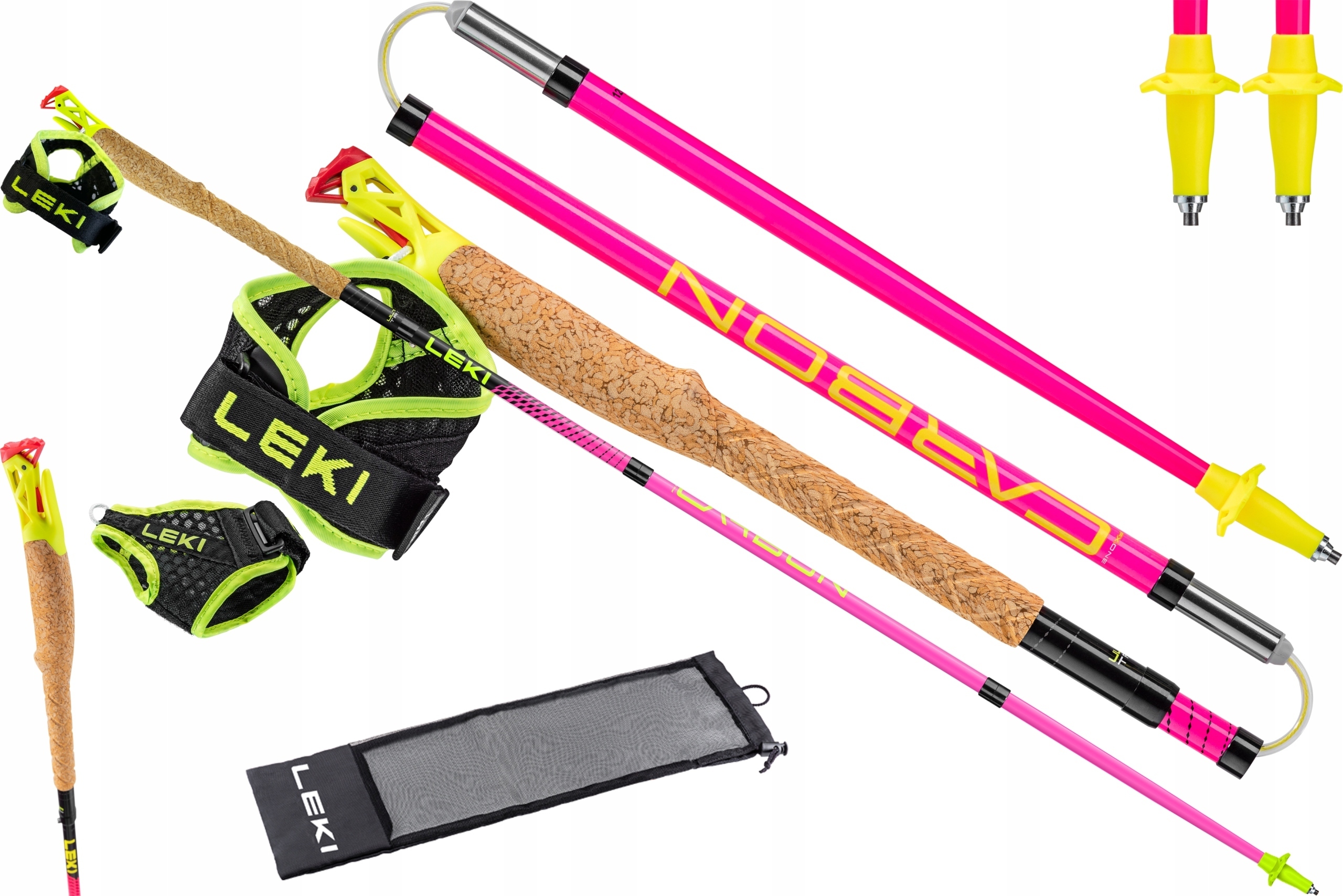 Kije biegowe kijki trailowe Leki Ultratrail Fx.one Pink 130cm 189g 65225852