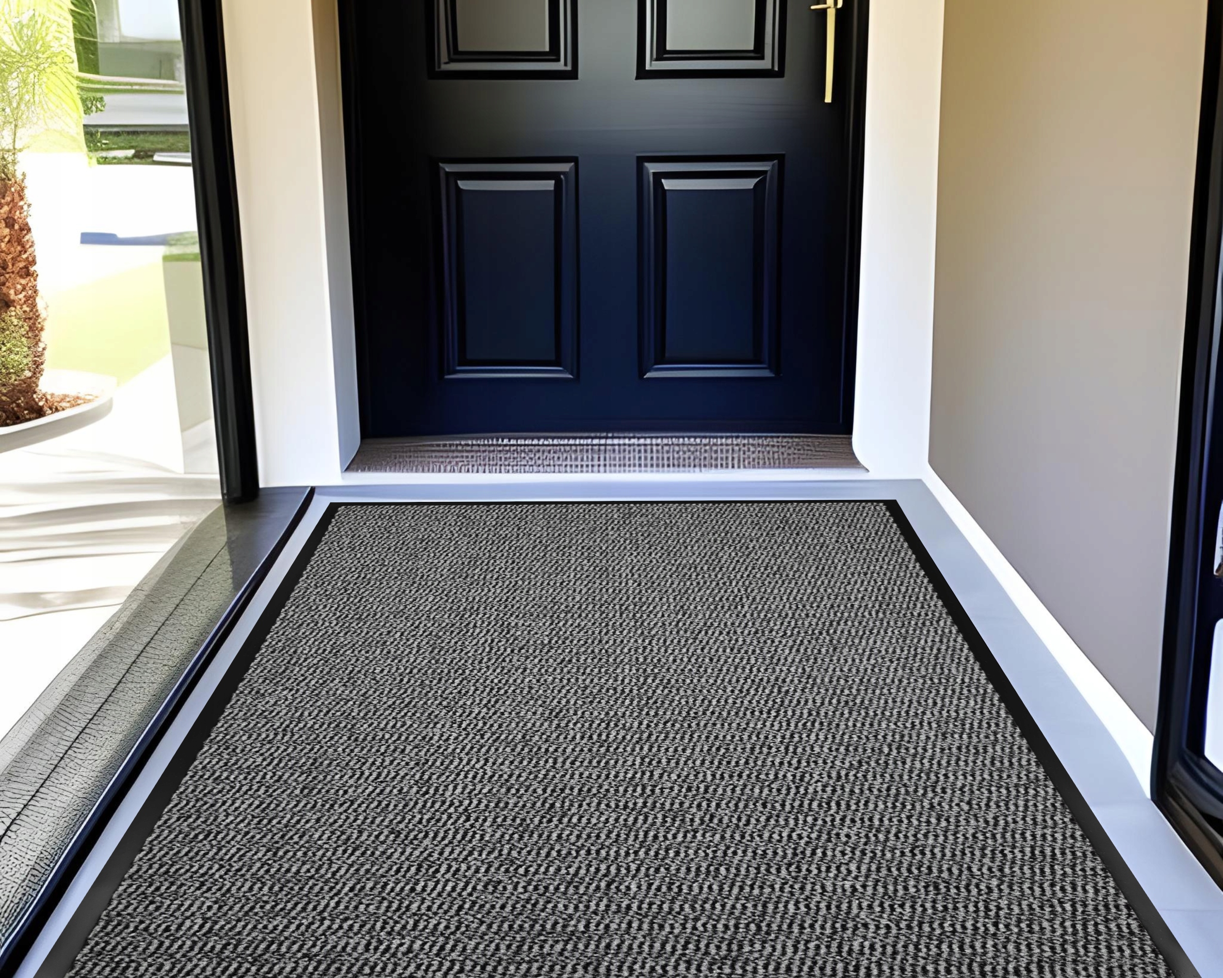 PROFESJONALNA WYCIERACZKA WEJŚCIOWA WEWNĘTRZNA ZEWNĘTRZNA CHŁONNA 80x120 Kolor czarny odcienie brązowego odcienie szarości