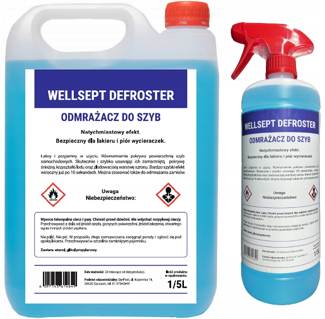 

Odmrażacz Do Szyb Mocny 5L 1L W Sprayu