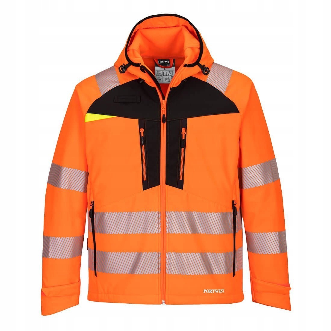 Výstražný softshell DX4 (3L) Oranžový/Černý vel. M