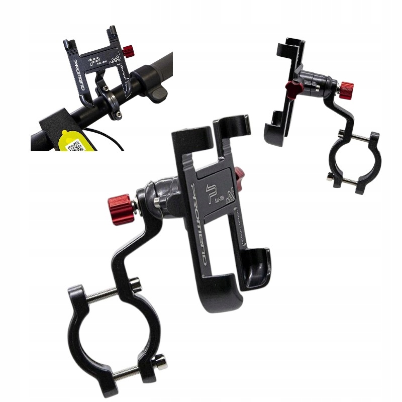 Uchwyt na telefon metalowy 360° rower hulajnoga motocykl regulowany 55-95mm