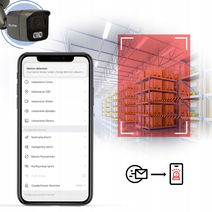 Kamera IP BLOW 5MP Metal IP67 PoE Starvis ONVIF Marka Blow