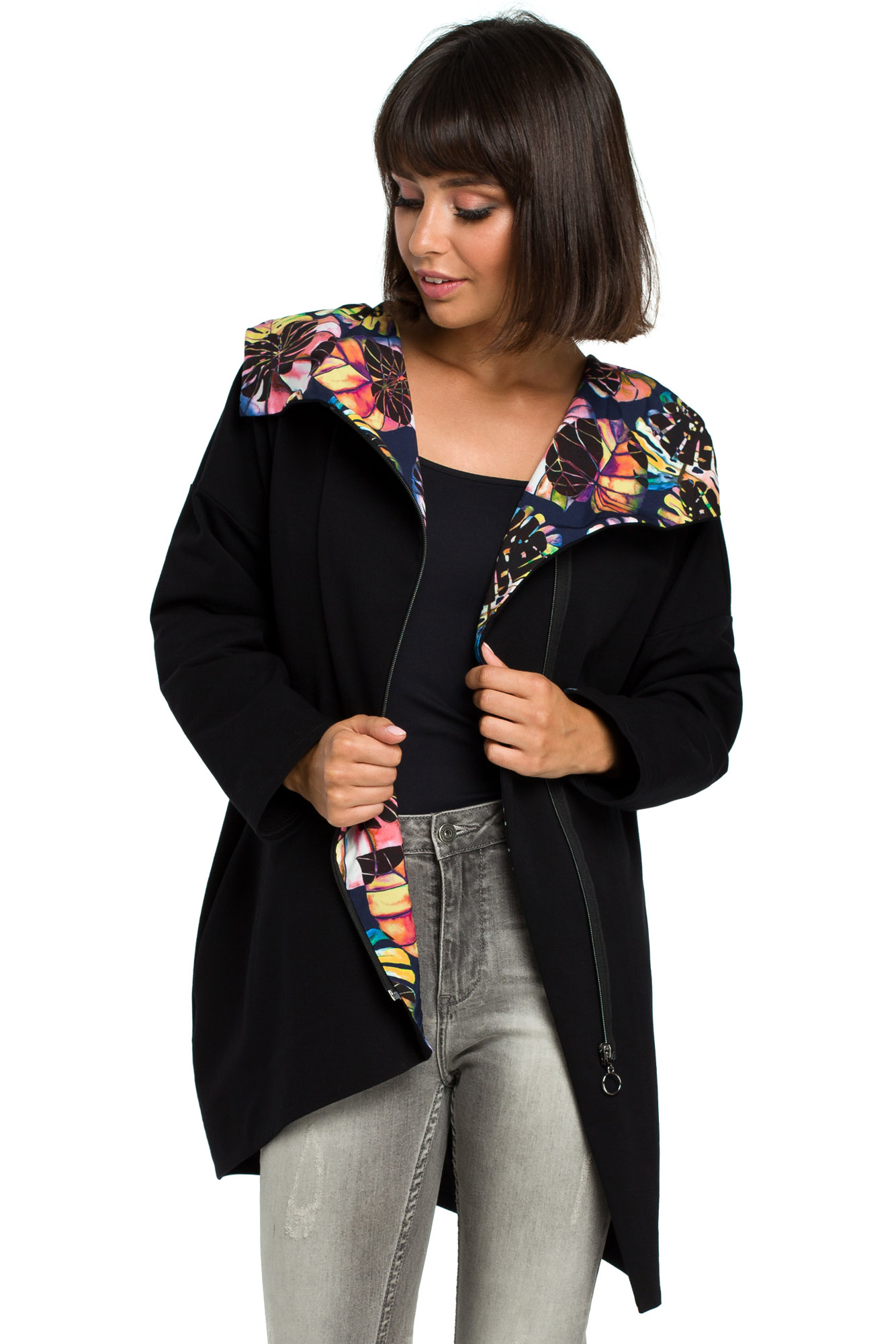

Be B091 Bluza Z Kapturem I Zamkie (2XL/3XL) Czarny