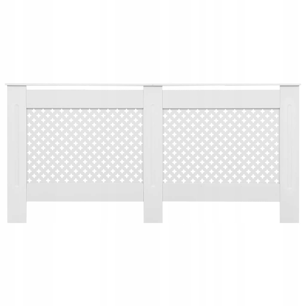 OSŁONY NA KALORYFER, 2 SZT., BIAŁE, 152X19X81,5 CM Materiał płyta MDF