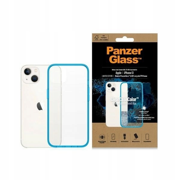 PanzerGlass ClearCase iPhone 13 14 15 6.1" Antibakteriální, vojenská třída odolnosti
