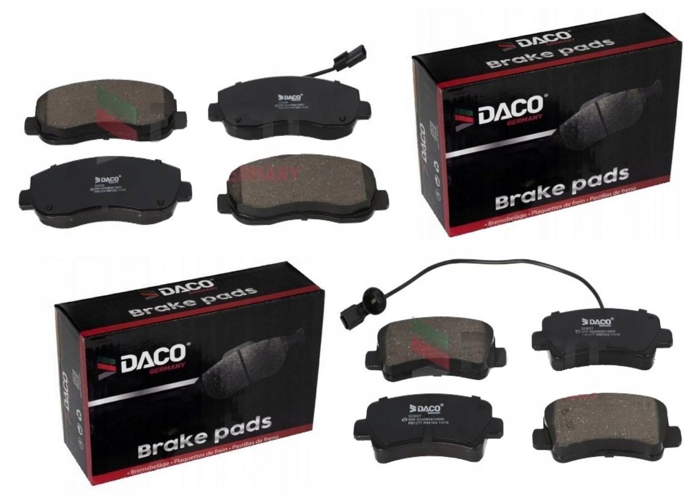 KLOCKI HAMULCOWE PRZÓD + TYŁ RENAULT MASTER III