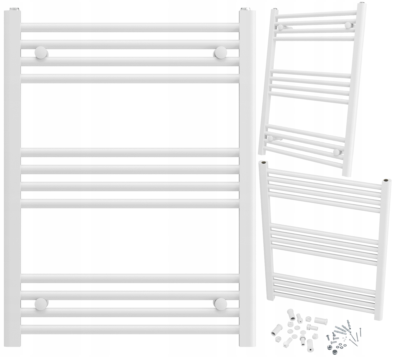 Kúpeľňový Ohrievač Biely Rebrík 60x80 cm Moderný Kaloryfer Breno