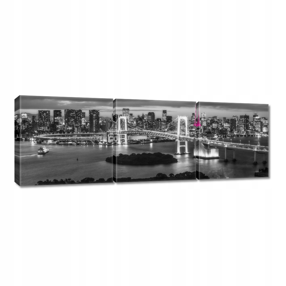 

Obrazy 90x30 Różowa Wieża Eiffla Most