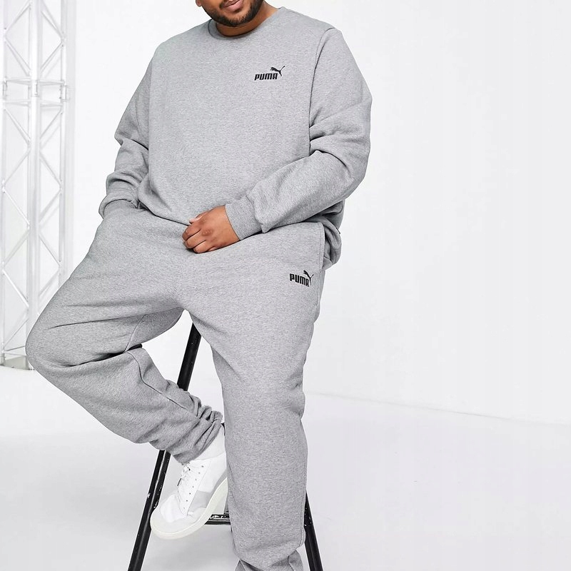 Puma spodnie dresowe męskie szare plus size 5XL Rozmiar 5XL