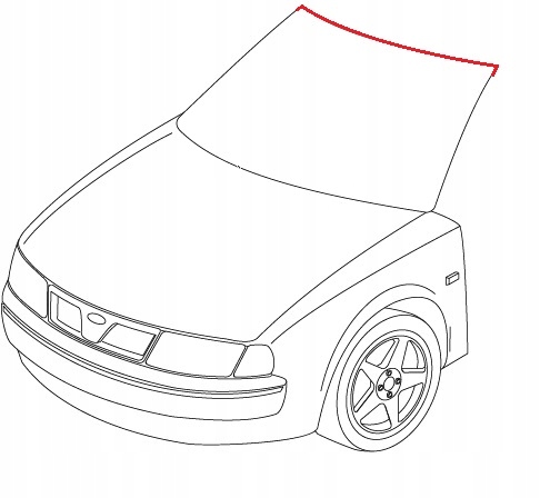 СОСТОЯНИЕ НОВОЕ ПРОКЛАДКА ВЕРХНЯЯ СТЕКЛА ПЕРЕД ЛОБОВОЙ SEAT IBIZA II 1993-1999 фото 2