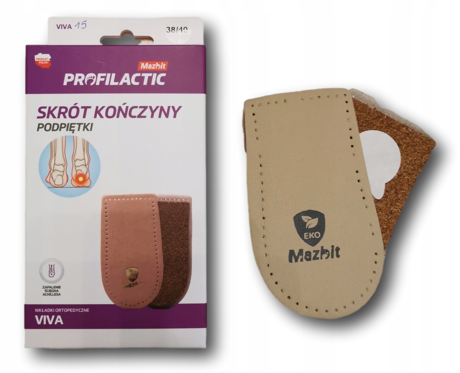 

Podpiętki Skórzane Na Skrót Kończyny 10mm 38-40