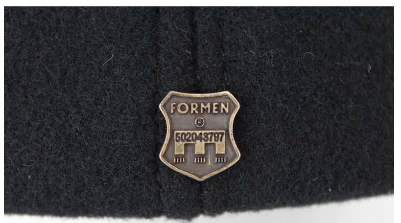 58 CZARNY ELEGANCKI KASZKIET MĘSKI CZAPKA MĘSKA Model FORMEN