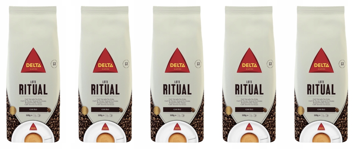 Levně 5 x Káva zrnková káva Ritual 500 g Delta