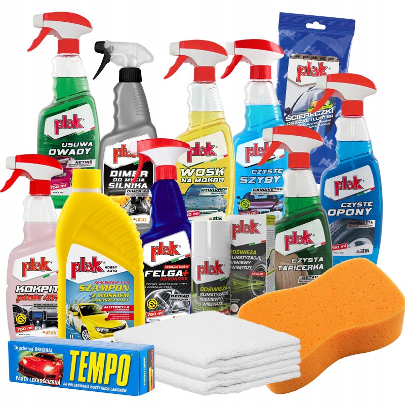 Plak Velký Set Automobilové Kosmetiky+bonus