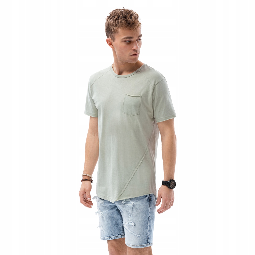 

T-shirt męski bawełniany S1384 szary XL