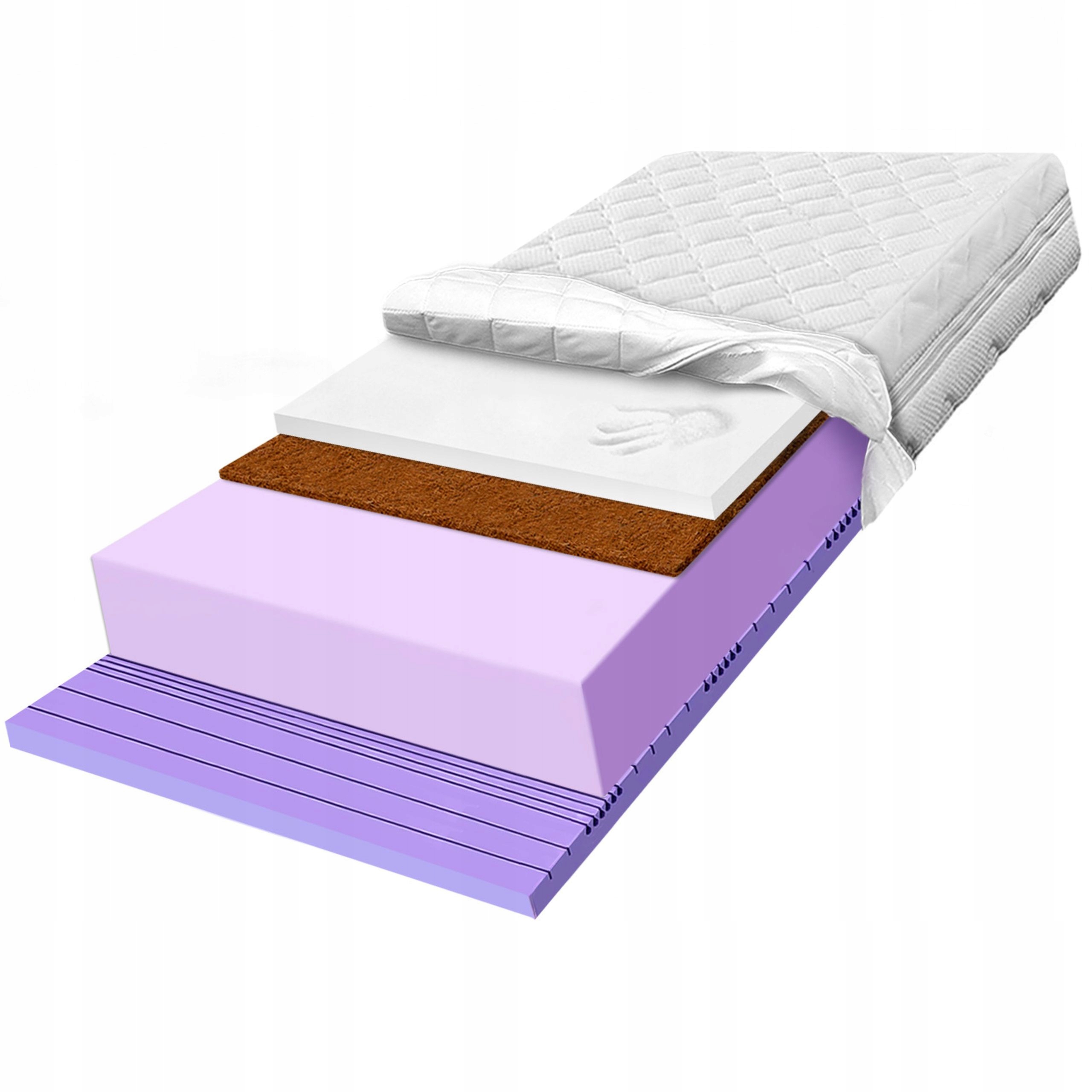 Penový matrac 80x160 H3 H4 s kokosovou podložkou a tvarovou pamäťou 25 cm