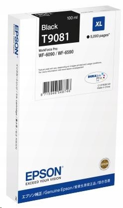 Čierna atramentová kazeta Epson WorkForce-WF-6xxx XL Black 100 ml…