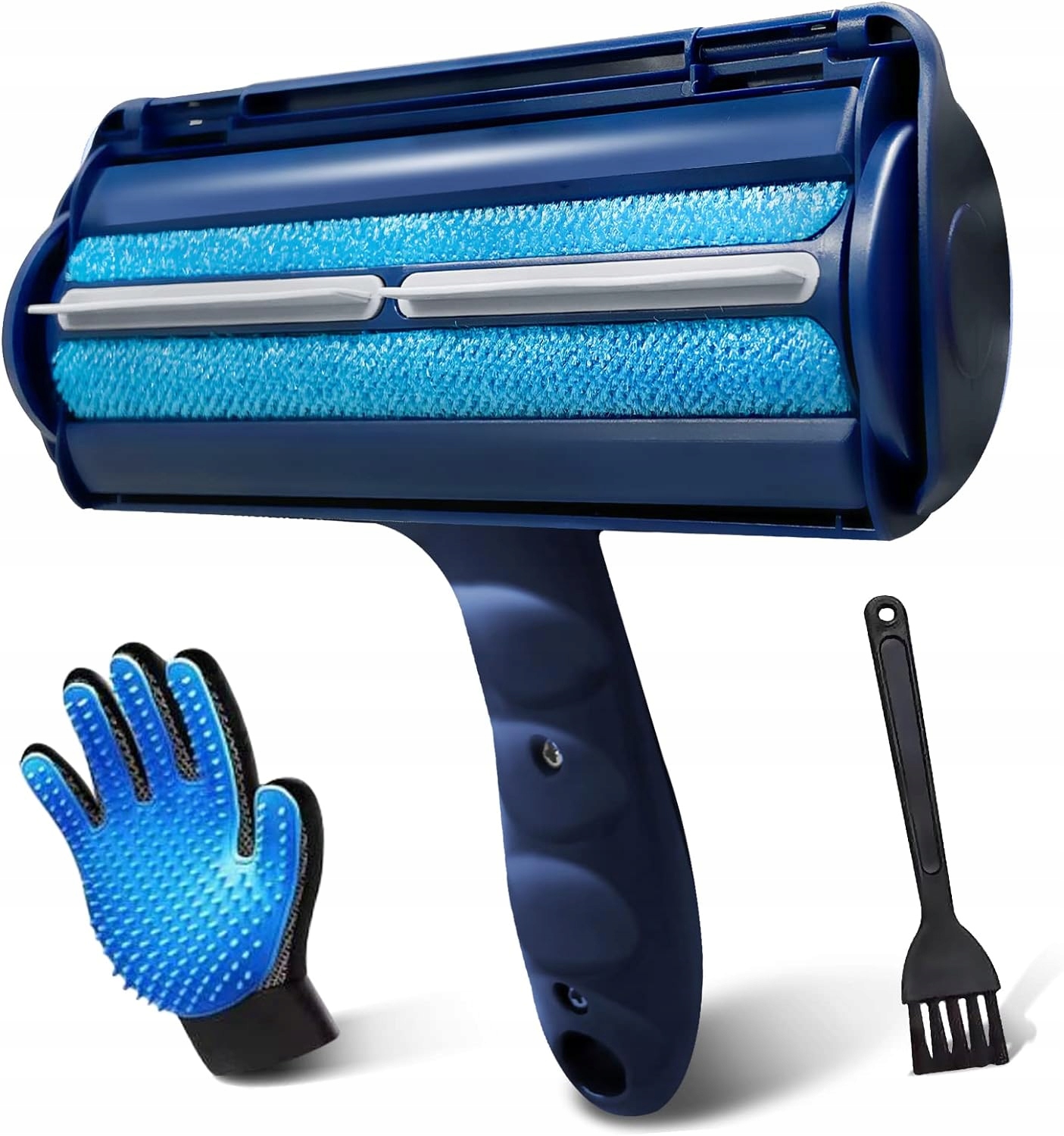 Levně Kartáč Na Srst Rukavice Pro Psa Kočku Váleček Na Odstranění Žmolků Štětec