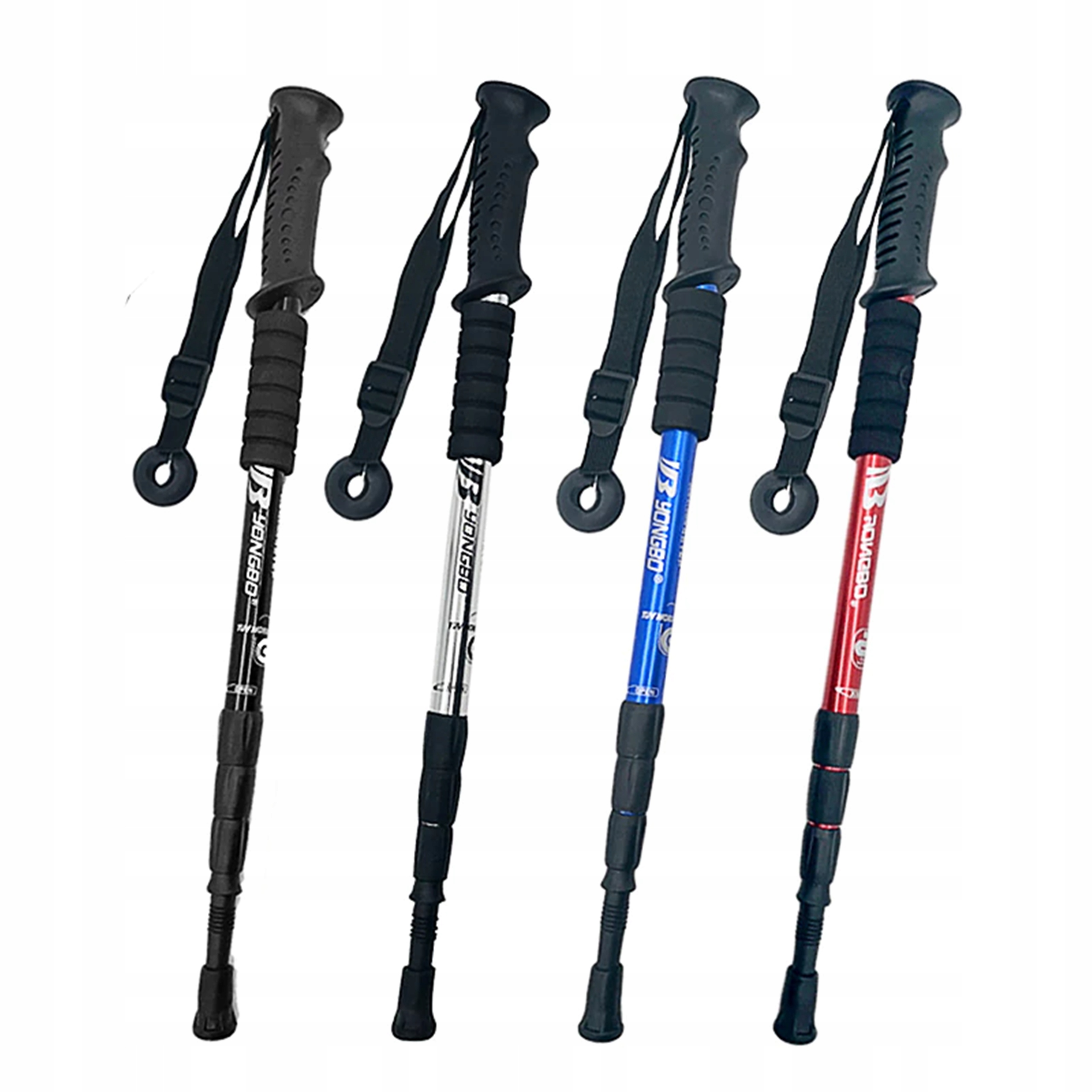 KIJKI DO CHODZENIA NORDIC WALKING KIJE TREKKINGOWE Z KOMPASEM + 3 NAKŁADKI Materiał aluminium