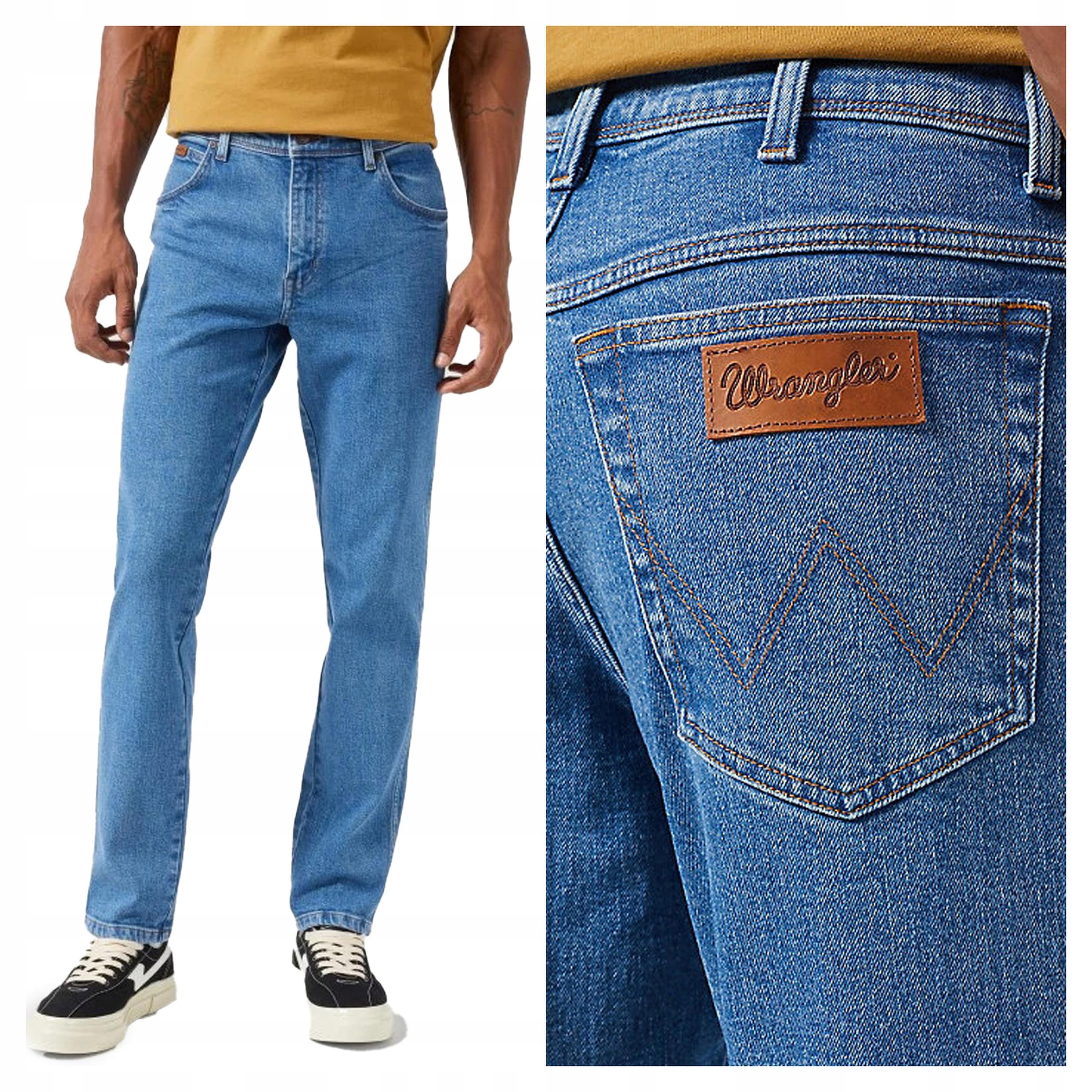 Wrangler Texas Slim W30 L34 Pánské džínové kalhoty džíny Přiléhavé