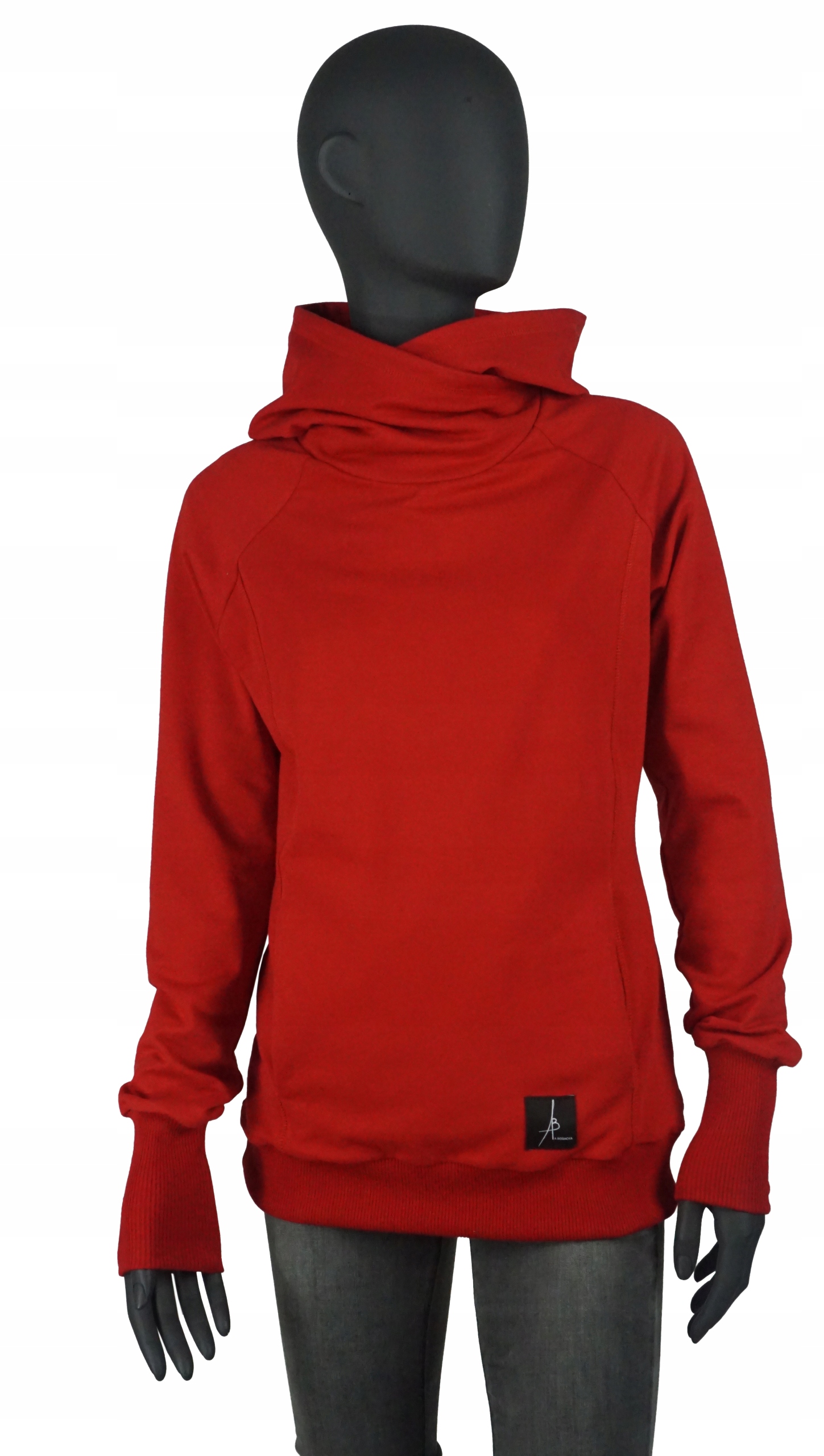 Tepláková mikina s kapucí XXXL 3XL červená