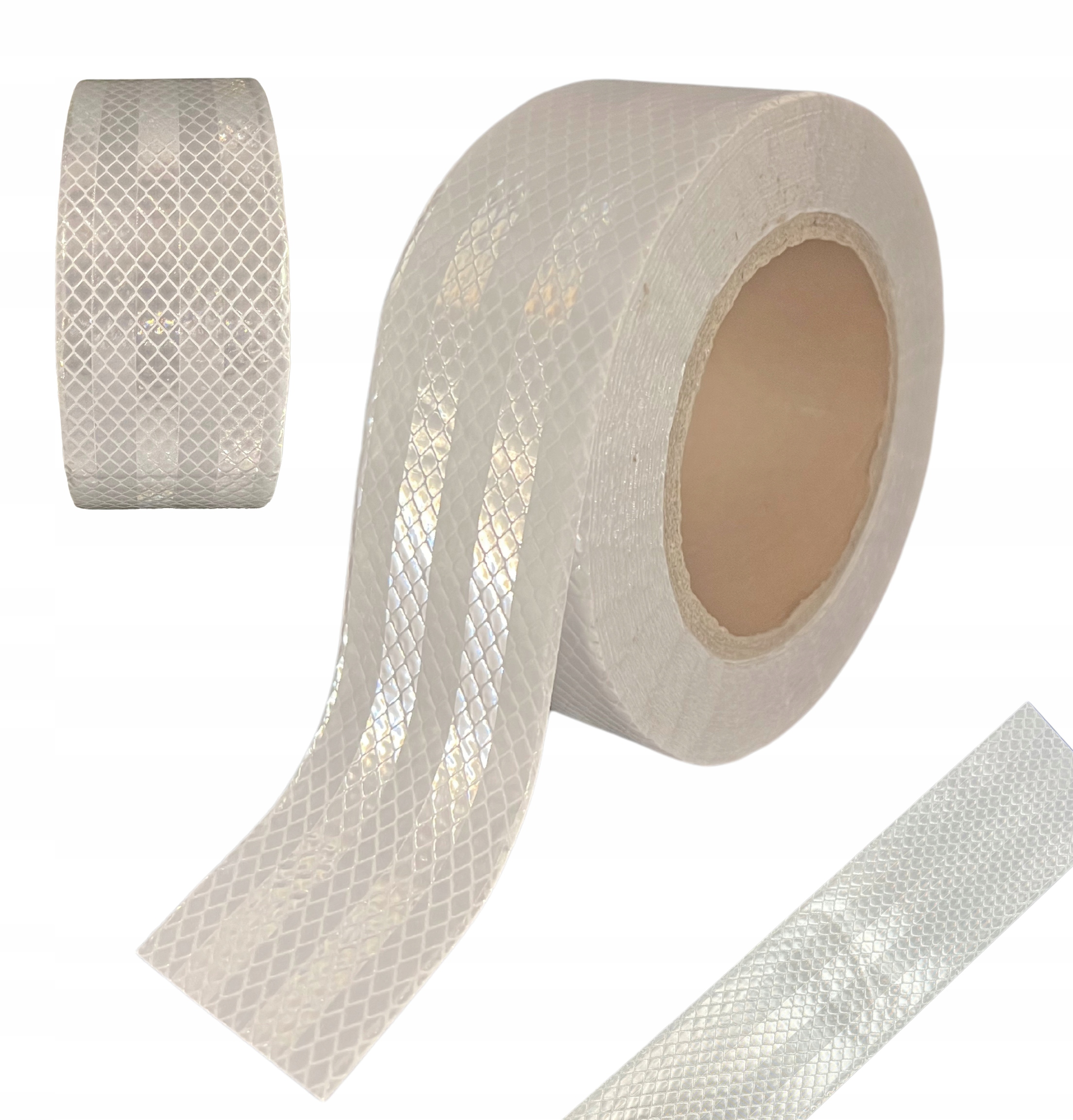 25M TAŚMA ODBLASKOWA SAMOPRZYLEPNA KONTUROWA BIAŁA