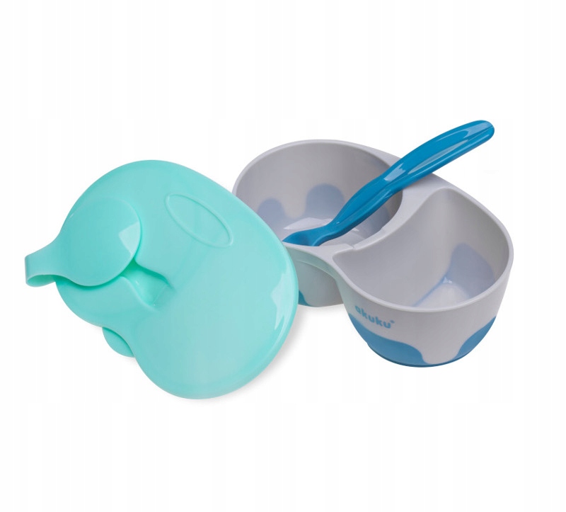 AKUKU MISECZKA DWUKOMOROWA ŁYŻECZKĄ TALERZYK 0303