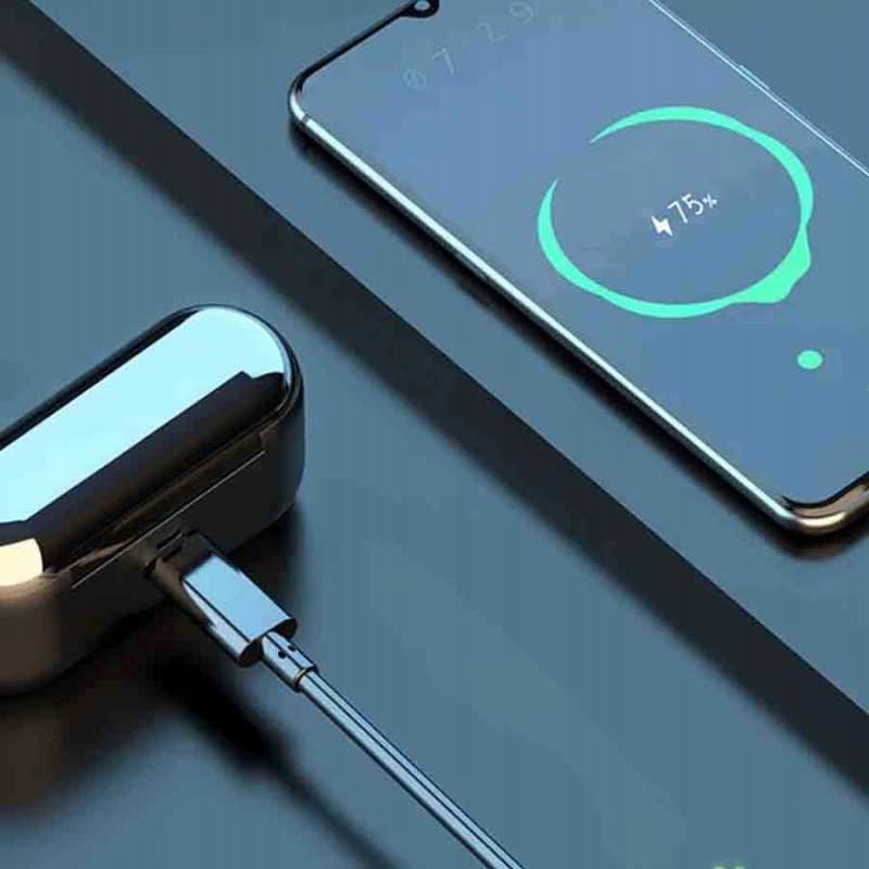 SŁUCHAWKI BEZPRZEWODOWE WODOODPORNE Z POWERBANKIEM Czas czuwania 120 h