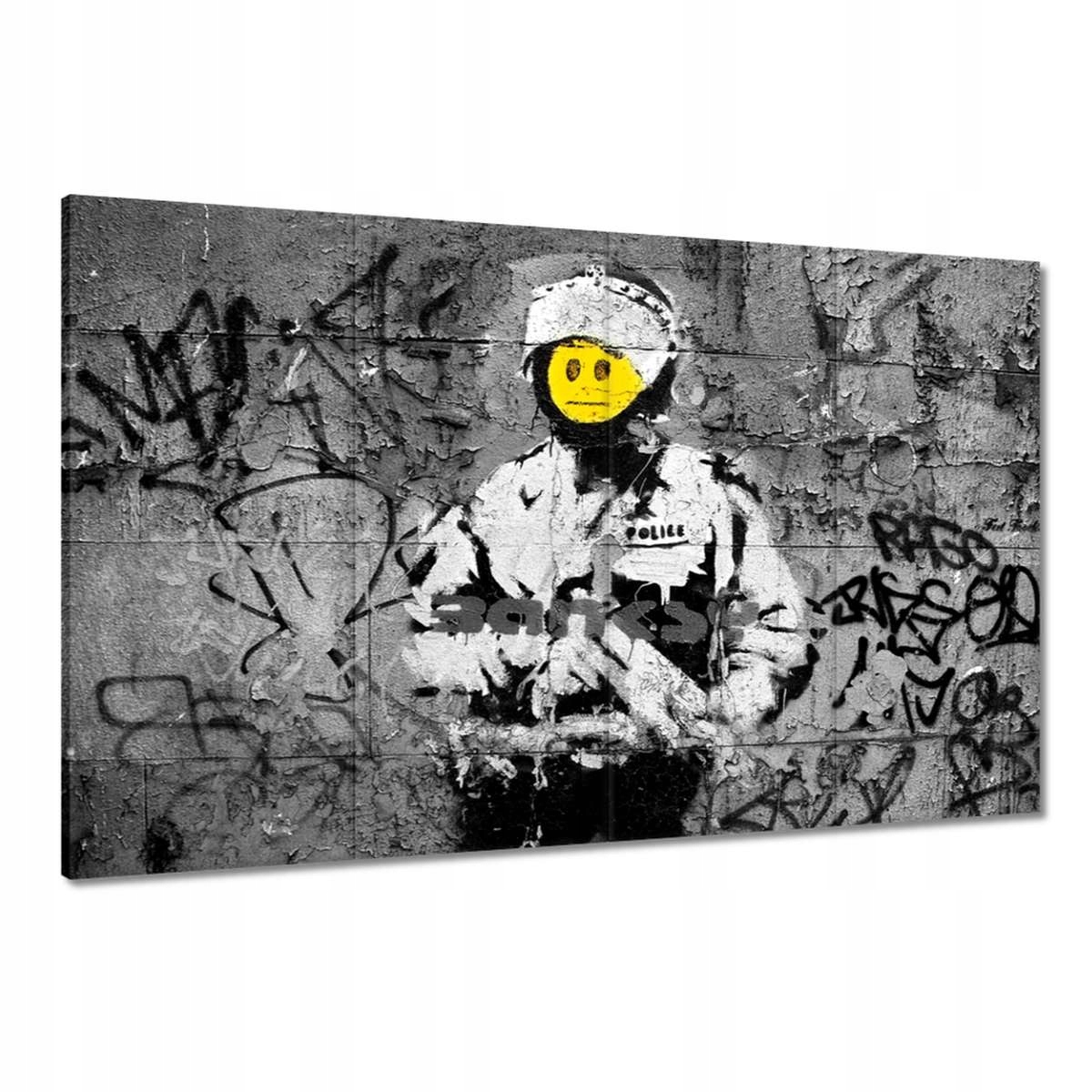 Obrazy 120x80 Banksy Smajlík
