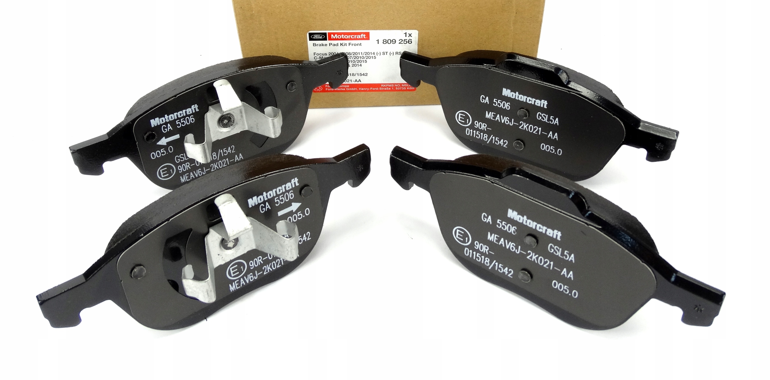 1809256 - КОЛОДКИ HAM. ПЕРЕДНЯ ЧАСТИНА FORD FOCUS MK2 KUGA C-MAX ORG OE