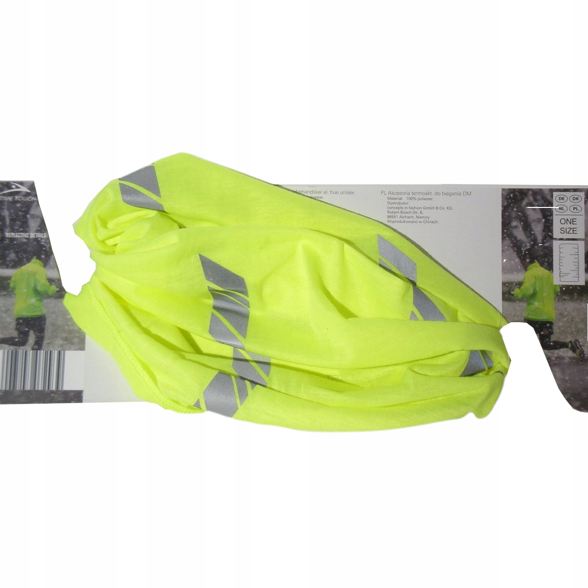 Komin Bandana AT termoaktywna lekka odblaski żółta Wzór dominujący bez wzoru