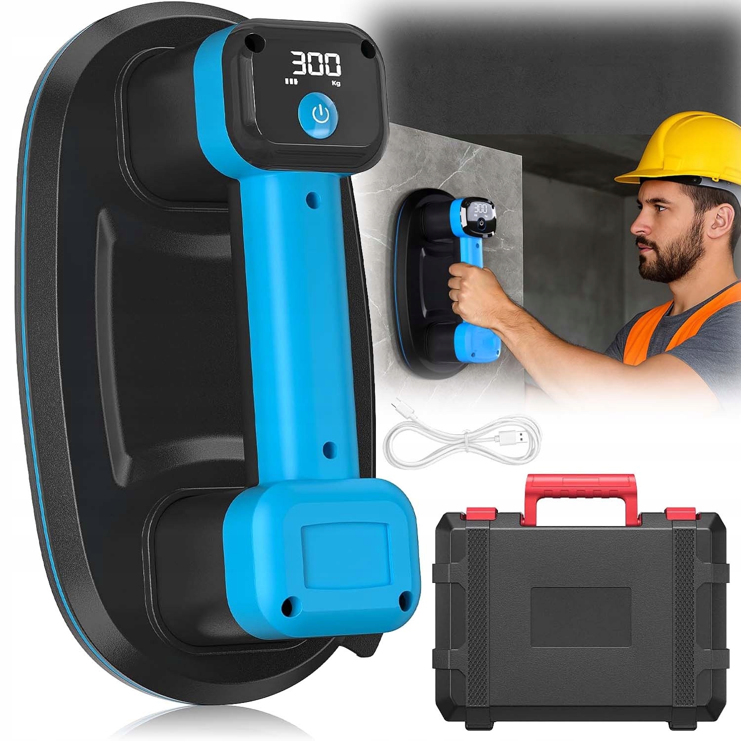 Přísavka Slinuté Dlažby Max 300 Kg 3600 Mah Pro Aku Destičky