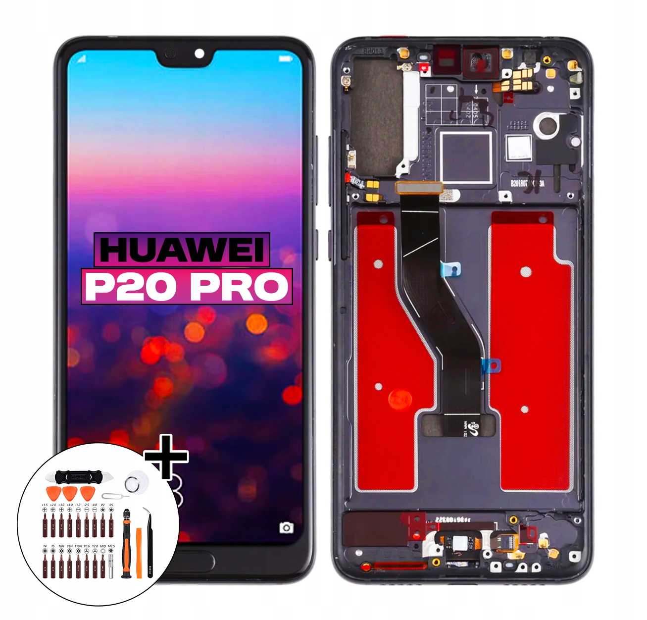 Originálny LCD displej pre Huawei P20 Pro, čierny sada nástrojov