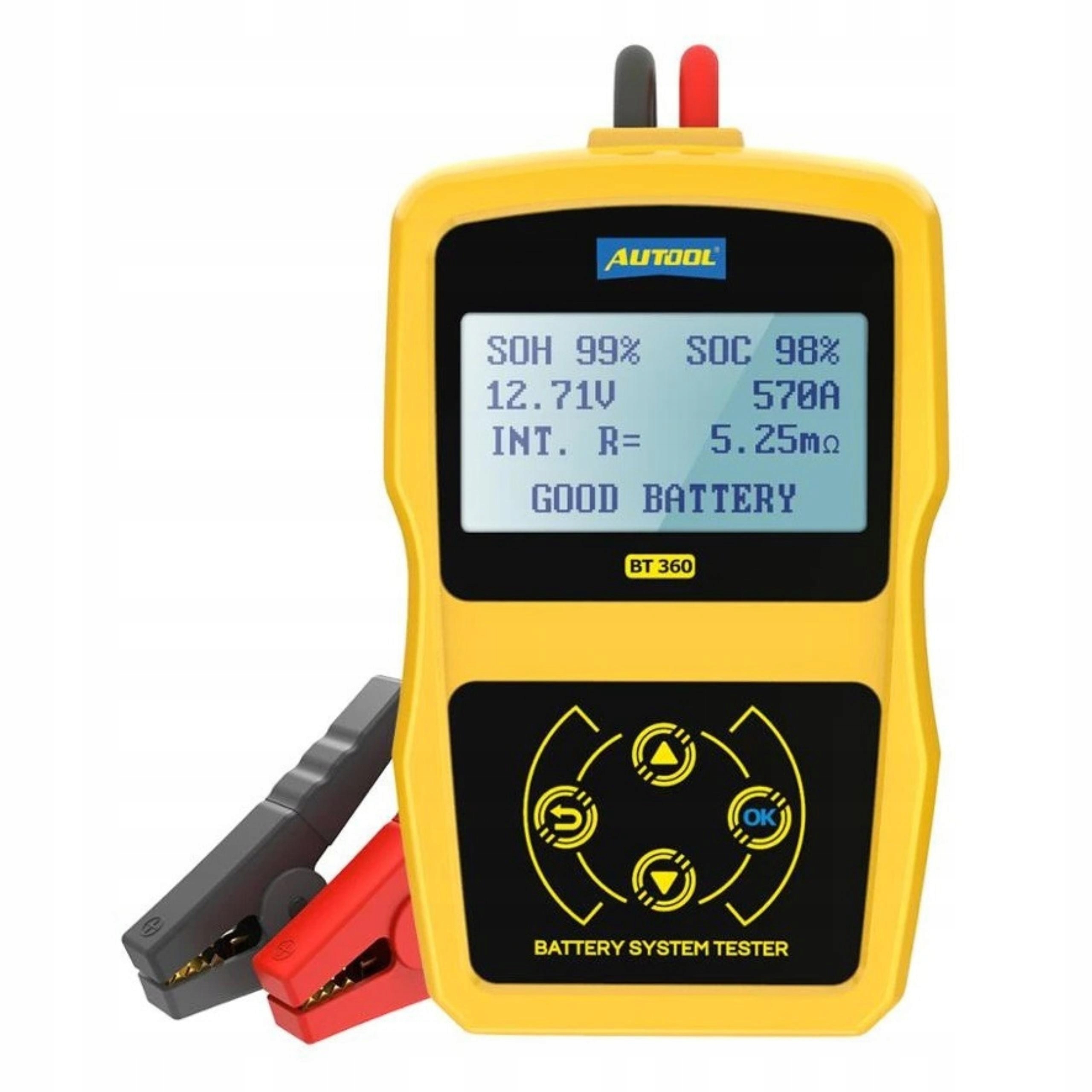 TESTER AKUMULATOROW 12V MIERNIK BATERII AUTOOL Kod producenta BT