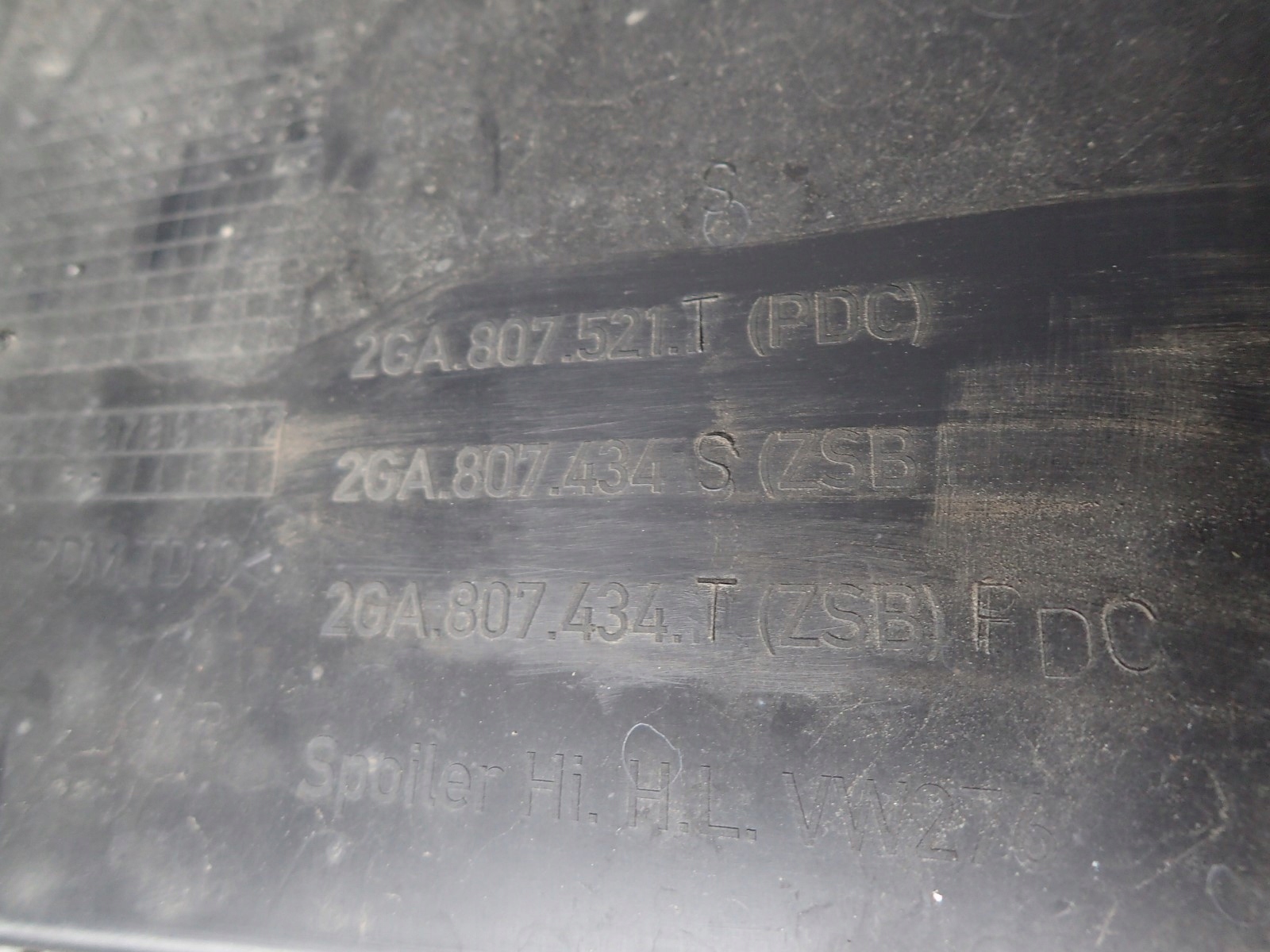 bumper rear part rear VW VOLKSWAGEN T ROC 2GA 2017