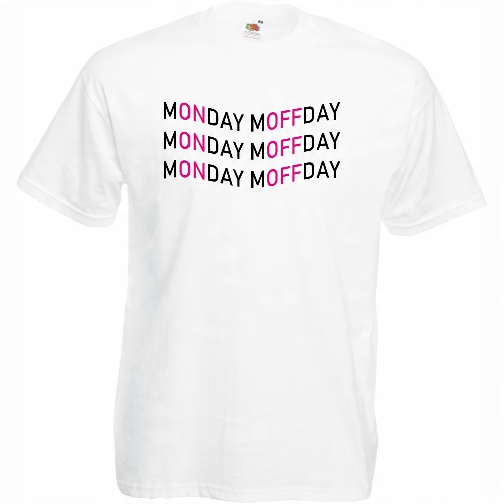 

Koszulka monday moffday poniedziałek XL biała
