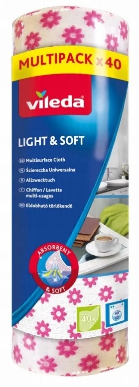 

Ściereczka Uniwersalna Vileda Light&soft 40SZT