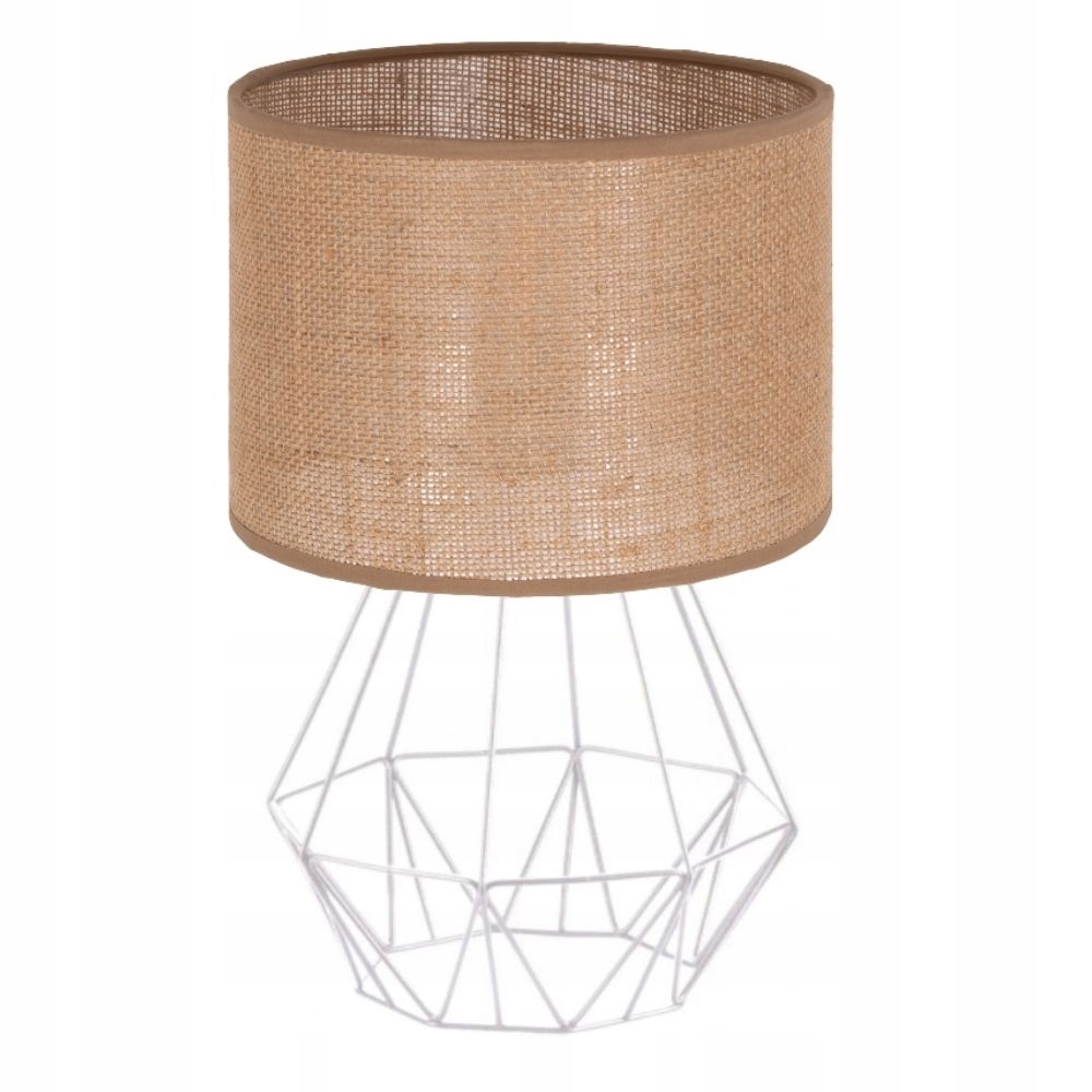 Noční Lampa Stolní Juta Stínidlo Jutová